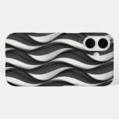 Coques Case-Mate iPhone motif vertical noir et blanc (Verso (horizontal))