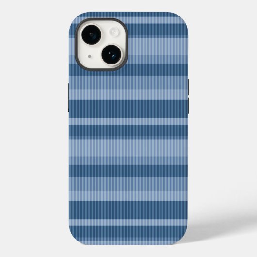 Coques Case-Mate iPhone motif vertical rayé bleu (Verso)