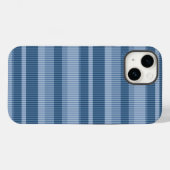 Coques Case-Mate iPhone motif vertical rayé bleu (Verso (horizontal))