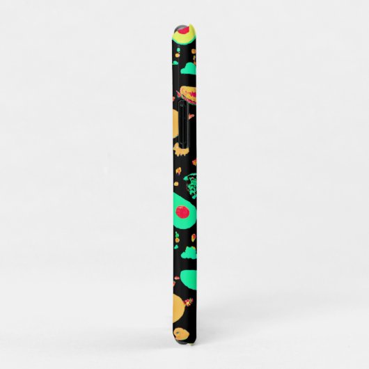 Coques Case-Mate iPhone Motif vibrant de fruits de néon (Dos/Droite)