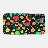 Coques Case-Mate iPhone Motif vibrant de fruits de néon (Dos (Horizontal))