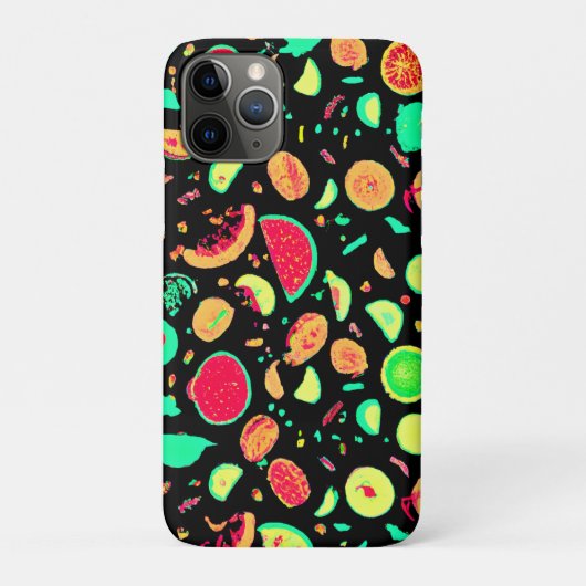 Coques Case-Mate iPhone Motif vibrant de fruits de néon (Dos)