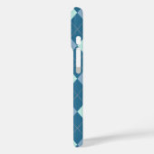 Coques Case-Mate iPhone Motif vintage Argyle bleu (Verso / Gauche)