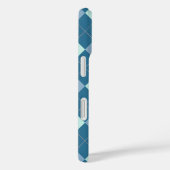 Coques Case-Mate iPhone Motif vintage Argyle bleu (Verso / Droite)