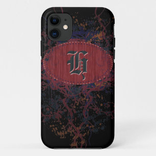 Coque iPhone 11 Motif vintage avec le monogramme H