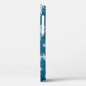 Coques Case-Mate iPhone Motif vintage bleu (Verso / Gauche)