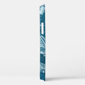 Coques Case-Mate iPhone Motif vintage bleu (Verso / Droite)