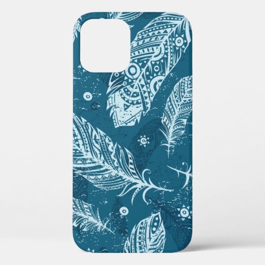 Coques Case-Mate iPhone Motif vintage bleu (Verso)