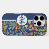 Coques Case-Mate iPhone Motif Vintage brodé personnalisé (Verso (horizontal))