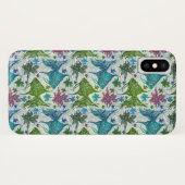 Coques Case-Mate iPhone Motif vintage de poissons (Dos (Horizontal))