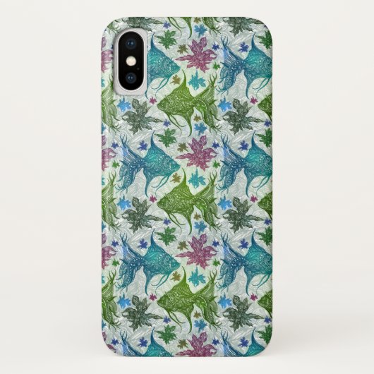Coques Case-Mate iPhone Motif vintage de poissons (Dos)