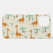 Coques Case-Mate iPhone Motif vintage Giraffe. (Verso (horizontal))