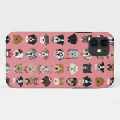Coques Case-Mate iPhone Motif visage chien de Noël (Dos (Horizontal))
