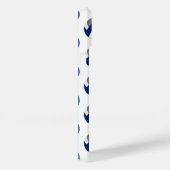 Coques Case-Mate iPhone Motif volleyballs bleu monogramme (Verso / Droite)