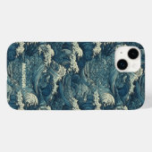 Coques Case-Mate iPhone Motif Waves de nom personnalisé (Verso (horizontal))