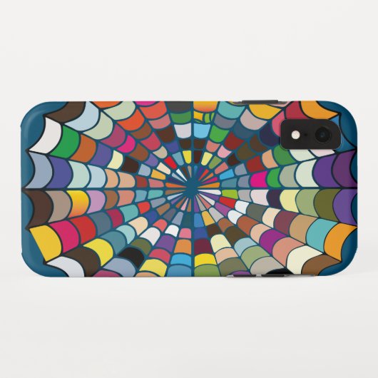 Coques Case-Mate iPhone Motif Web Araignée multicouleur (Dos (Horizontal))