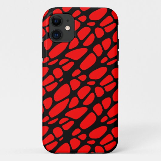 Coques Case-Mate iPhone Motif Web gothique rouge et noir (Dos)