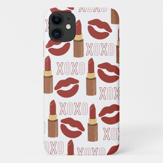 Coques Case-Mate iPhone Motif XOXO, Red Lips et Red Lipsticks (Dos)