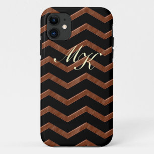 Etui iPhone Case-Mate Motif Zag en bronze métallique