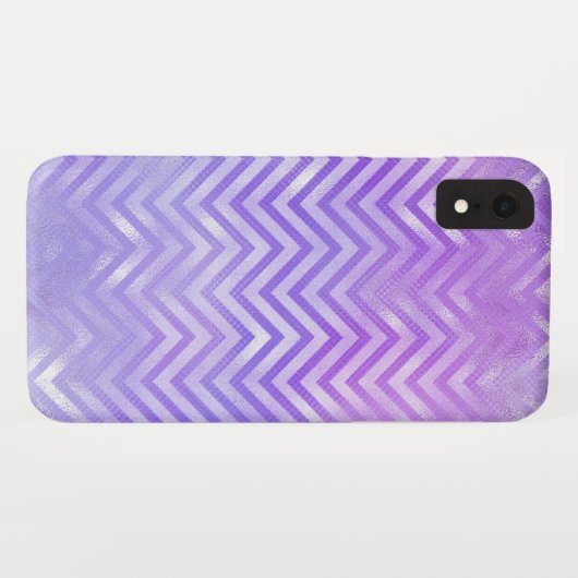 Coques Case-Mate iPhone Motif Zag Purple Iridescple (Dos (Horizontal))