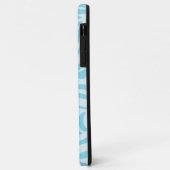 Coques Case-Mate iPhone Motif Zèbre Bleu (Dos/Gauche)