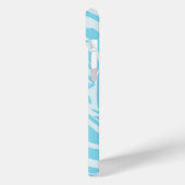 Coques Case-Mate iPhone Motif Zèbre Bleu (Verso / Gauche)