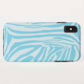 Coques Case-Mate iPhone Motif Zèbre Bleu (Dos (Horizontal))