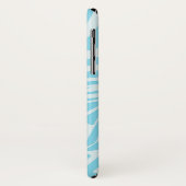 Coques Case-Mate iPhone Motif Zèbre Bleu (Dos/Gauche)