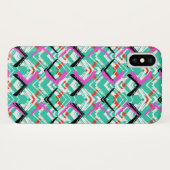 Coques Case-Mate iPhone Motif Zig Zag Turquoise (Dos (Horizontal))