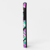 Coques Case-Mate iPhone Motif Zig Zag Turquoise (Dos/Gauche)