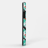 Coques Case-Mate iPhone Motif Zig Zag Turquoise (Dos/Droite)