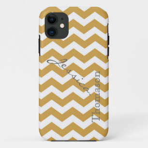 Etui iPhone Case-Mate Motif zigzag à chevrons jaune tendance,