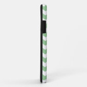 Coques Case-Mate iPhone Motif zigzag à chevrons vert citron tendance, (Dos/Droite)