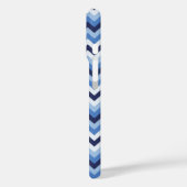 Coques Case-Mate iPhone Motif Zigzag bleu bleu blanc noir (Verso / Gauche)