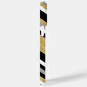 Coques Case-Mate iPhone Motif Zigzag d'or noir sur mesure (Verso / Droite)
