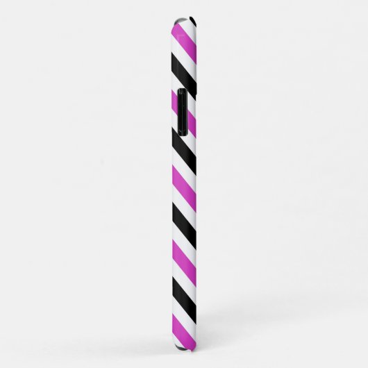 Coques Case-Mate iPhone Motif Zigzag, Motif Chevron, Rose, Noir (Dos/Droite)
