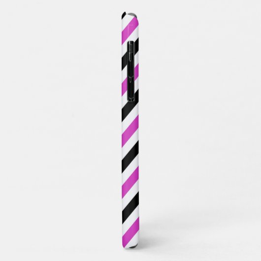 Coques Case-Mate iPhone Motif Zigzag, Motif Chevron, Rose, Noir (Dos/Gauche)