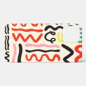 Coques Case-Mate iPhone Motif, zigzags, lignes et courbes (Verso (horizontal))