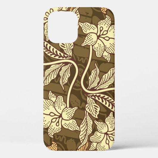 Coques Case-Mate iPhone Motifs batik indonésiens avec patte de flore et de (Verso)