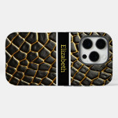 Coques Case-Mate iPhone Motifs complexes de la peau d'un serpent venimeux (Verso (horizontal))