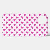 Coques Case-Mate iPhone Motifs de coeurs rouges blancs mignons (Verso (horizontal))