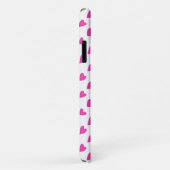Coques Case-Mate iPhone Motifs de coeurs rouges blancs mignons (Dos/Droite)