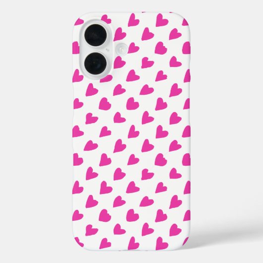 Coques Case-Mate iPhone Motifs de cœurs rouges blancs mignons (Verso)