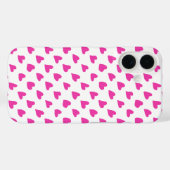 Coques Case-Mate iPhone Motifs de cœurs rouges blancs mignons (Verso (horizontal))