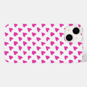 Coques Case-Mate iPhone Motifs de cœurs rouges blancs mignons (Verso (horizontal))