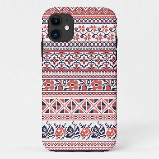 Coques Case-Mate iPhone Motifs de conception de point de croix (Dos)