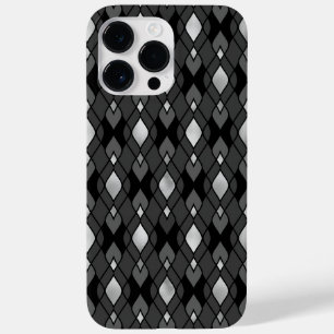COQUE POUR POUR iPhone 14 PRO MAX MOTIFS DE DIAMONDE EN ARGENT NOIR