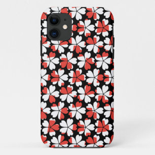 Coques Pour iPhone Motifs de fleurs blanches rouges mignons