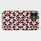 Coques Case-Mate iPhone Motifs de fleurs blanches rouges mignons (Dos (Horizontal))