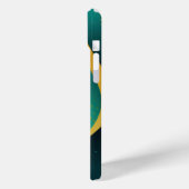 Coques Case-Mate iPhone Motifs de point en lignes ondulées sur noir (Verso / Gauche)